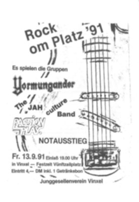 Plakat von Rock om Platz '91
